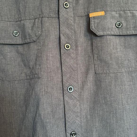 Orvis men’s dark gray short sleeve button down shirt size XL - Picture 3 of 8